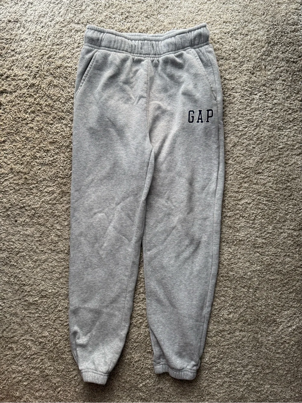 Gap Kids Gray Logo Jogger Sweatpants Size Large 10/12